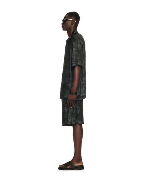 Off-White c/o Virgil Abloh Black Jacquard Fresco Bowling Shorts for men