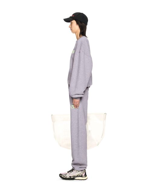Off-White c/o Virgil Abloh Gray Embroidered Ow Sweatpants