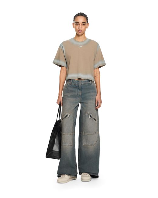 Off-White c/o Virgil Abloh Gray Big Pockets Denim Pants