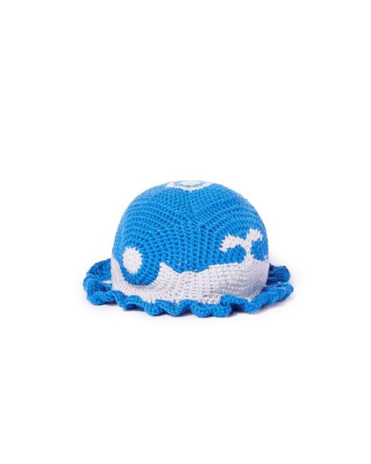 Off-White c/o Virgil Abloh Blue Crochet Bucket Hat for men
