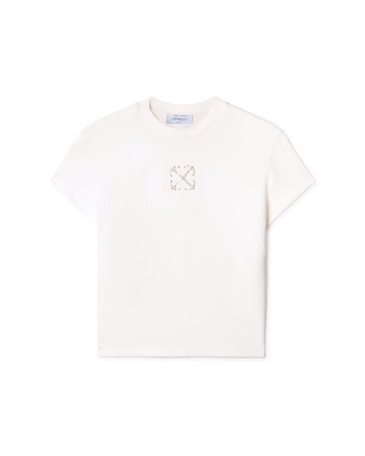 Jewel Mini Arrow Fitted Tee di Off-White c/o Virgil Abloh in Blue