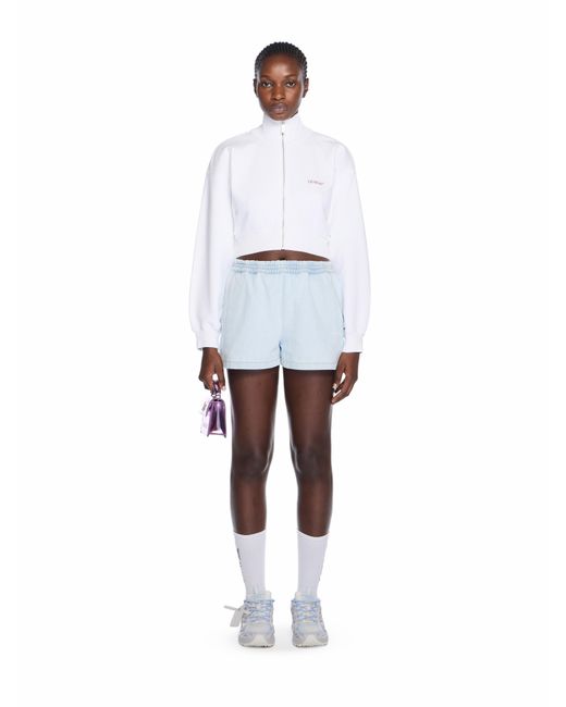 Off-White c/o Virgil Abloh White Water Arrow Crop Zip-Up Jacket