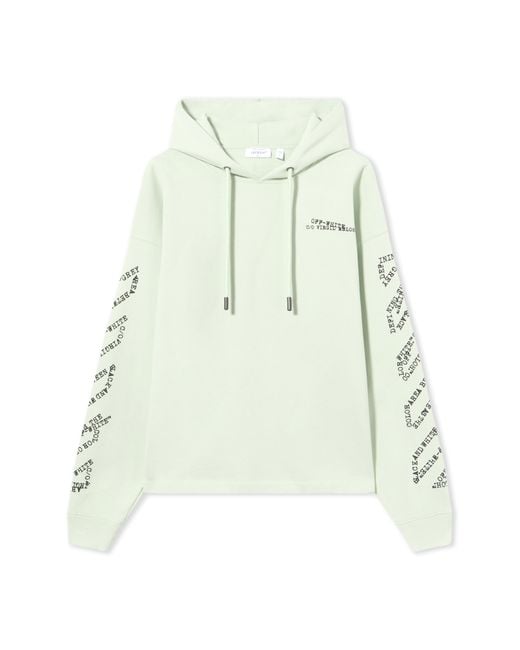 Off-White c/o Virgil Abloh White Type Arrow Diagonal Loose Hoodie for men