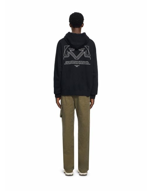 Off-White c/o Virgil Abloh Black Offline Half Arrow Skate Hoodie for men