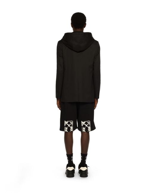 Off-White c/o Virgil Abloh Black Big Off Gradient Wool Hood Jacket for men