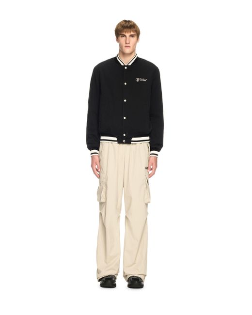 Off-White c/o Virgil Abloh Black Script Souvenir Varsity Jacket for men