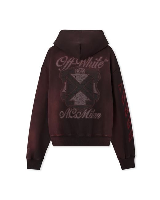Off-White c/o Virgil Abloh Purple Off- C/O Ac Milan Hoodie for men