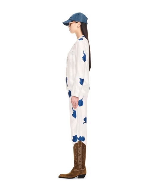 Off-White c/o Virgil Abloh White Stripe Flwr Pajama Ls Shir