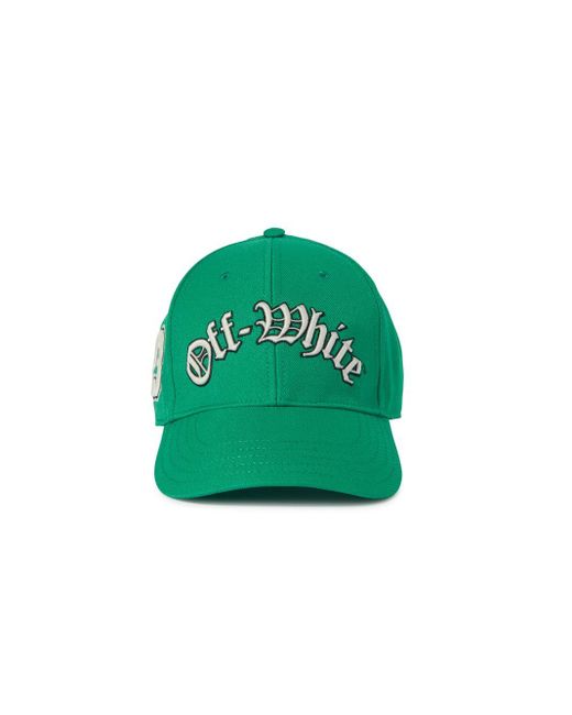 Off-White c/o Virgil Abloh Green Multi Logos Baseball Cap for men