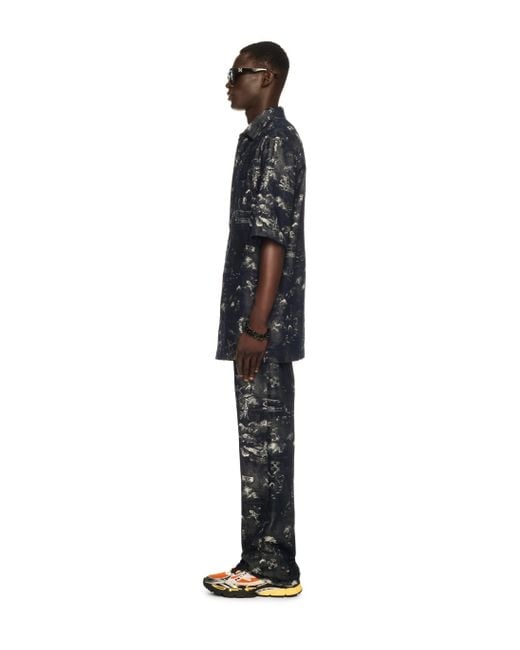 Off-White c/o Virgil Abloh Black Jacquard Fresco Bowling Shirt for men