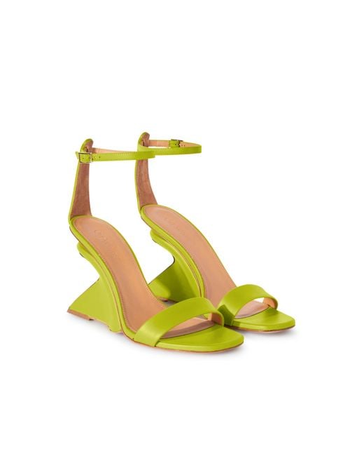 Off-White c/o Virgil Abloh Yellow Jug Wedge Sandal