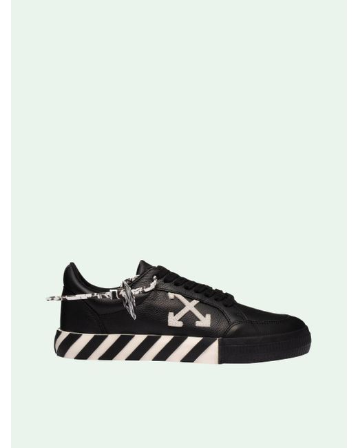 off white vulcan low leather trainers