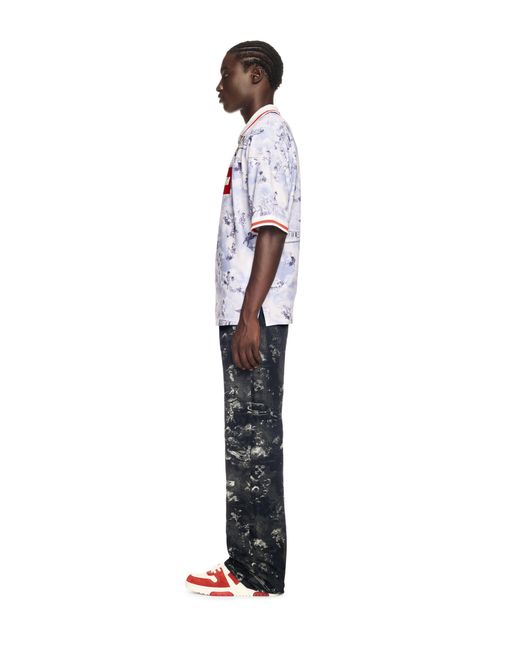 Off-White c/o Virgil Abloh White Fresco Soccer S/S Polo Lilac Allove for men