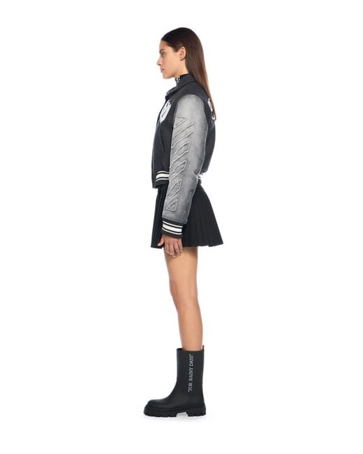 Off-White c/o Virgil Abloh Black Gothic Class Varsity Jacket