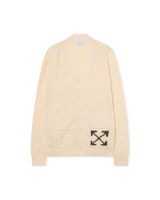 Off-White c/o Virgil Abloh Natural Arrow 3D Stitch Cardigan for men