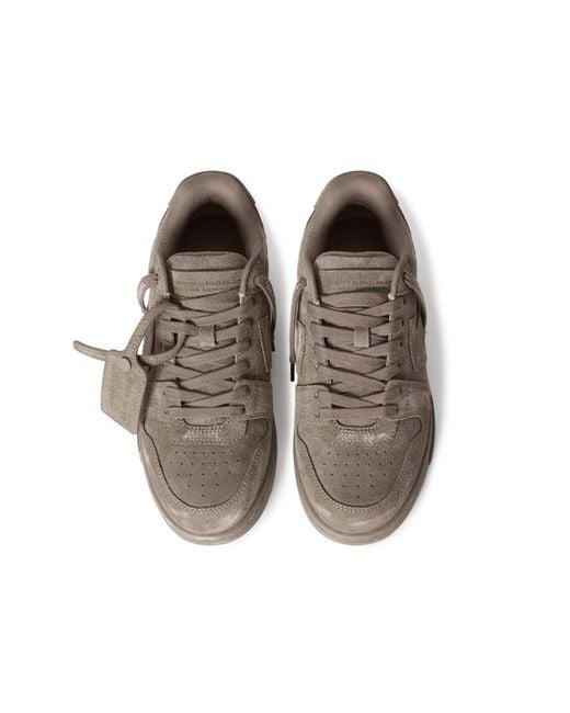 Off-White c/o Virgil Abloh Brown Out Of Office "For Walking" Suede Sneakers