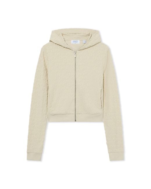Off-White c/o Virgil Abloh White Terry Off Slim Zip-Up Hoodie