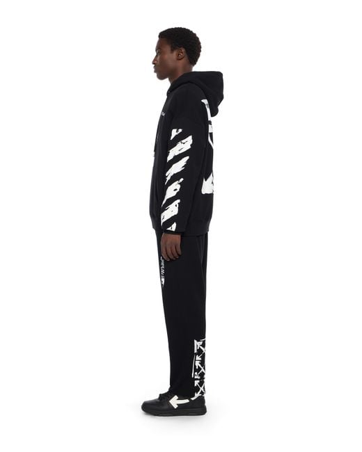 Off-White c/o Virgil Abloh Black Ink Arrow Cotton Skate Hoodie With Loose Fit for men