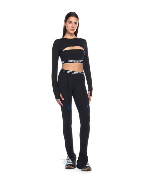 Off-White c/o Virgil Abloh Black Logoband Split Leggings