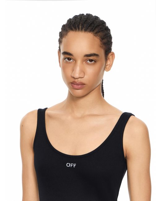 Off-White c/o Virgil Abloh Black Off Stamp Rib Tank Top