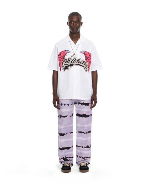 Off-White c/o Virgil Abloh White Double Eagle Poplin Bowling Shirt for men