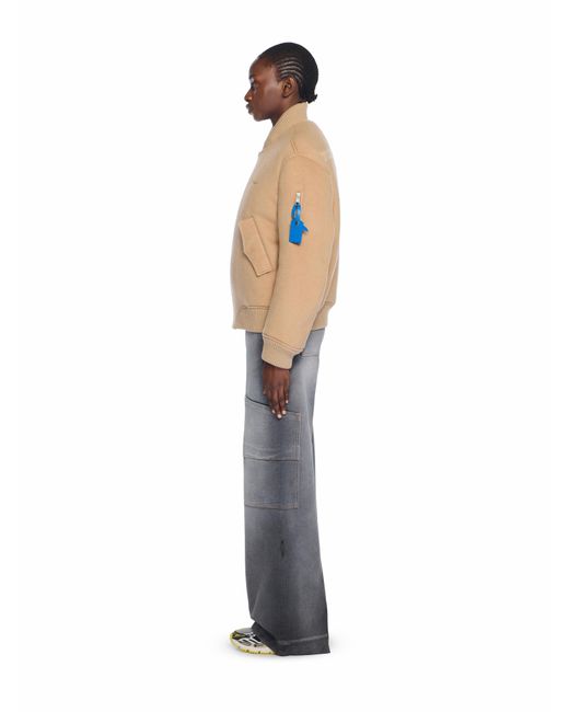 Off-White c/o Virgil Abloh Natural Quote Bomber Jacket