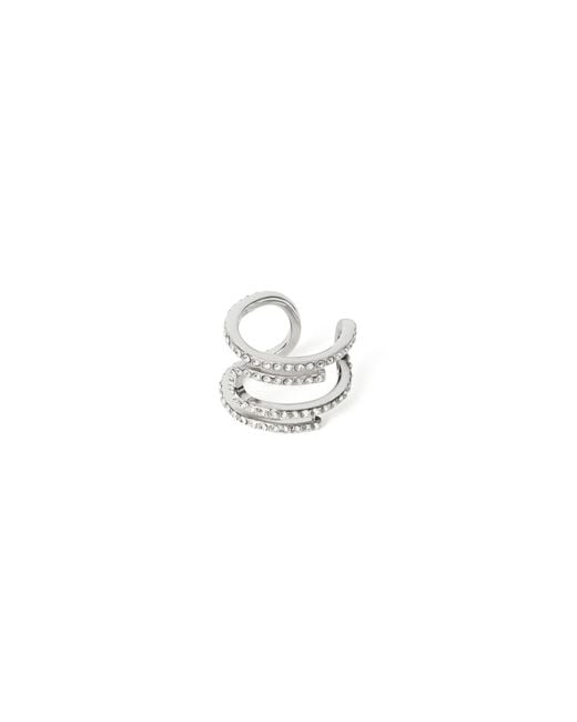 Off-White c/o Virgil Abloh Black Paperclip Strass Ring