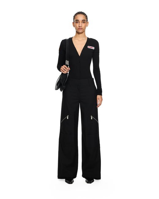 Off-White c/o Virgil Abloh Black Heavy Jersey Button-Up Bodysuit