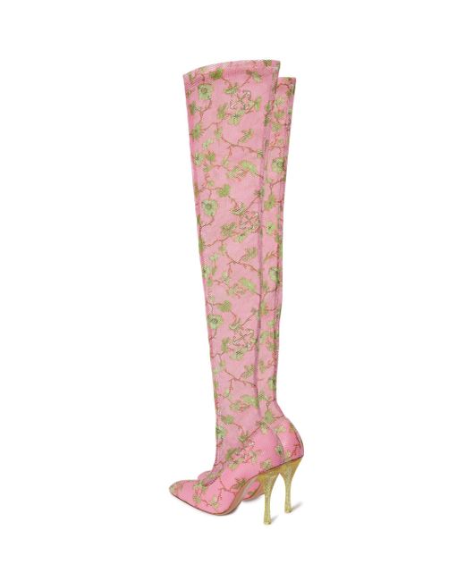Off-White c/o Virgil Abloh Pink Crystal Printed Mesh Cuissard