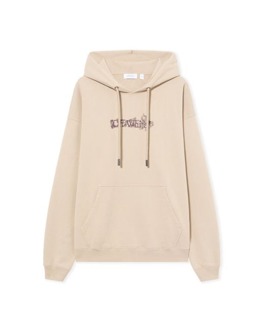 Off-White c/o Virgil Abloh Natural Heraldic Arrow Skate Hoodie for men