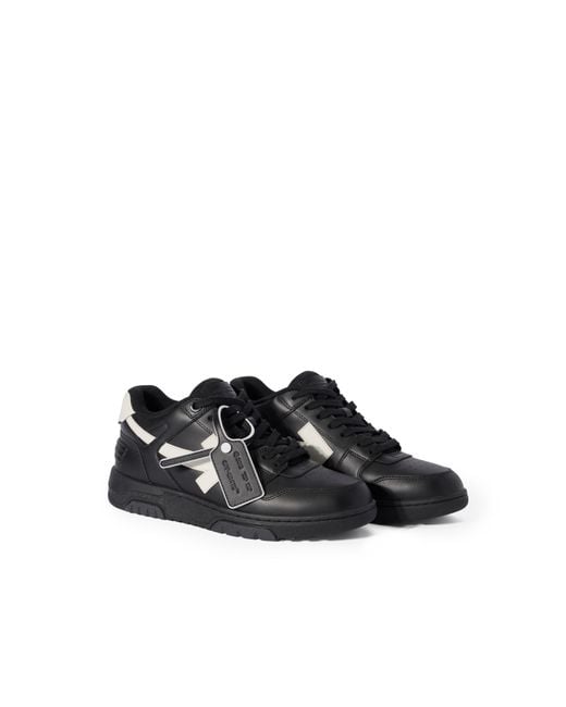 Off-White c/o Virgil Abloh Black Out Of Office Leather Sneakers for men