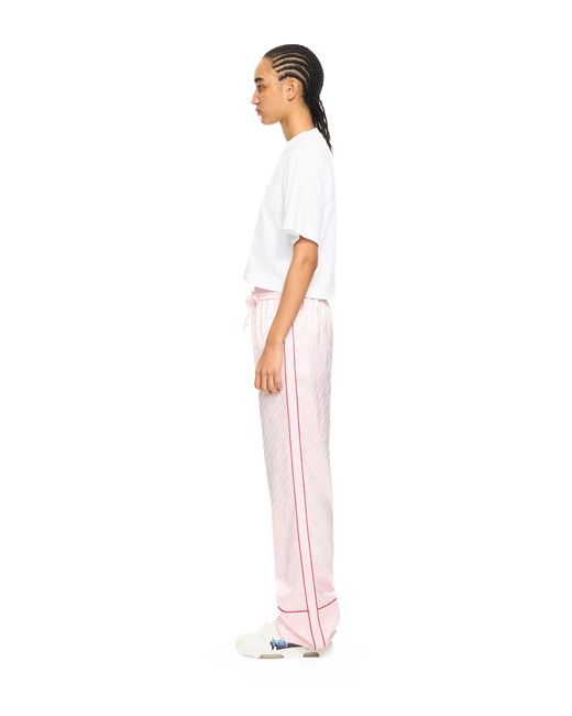 Off-White c/o Virgil Abloh Pink Jacquard Satin Pajama Pants
