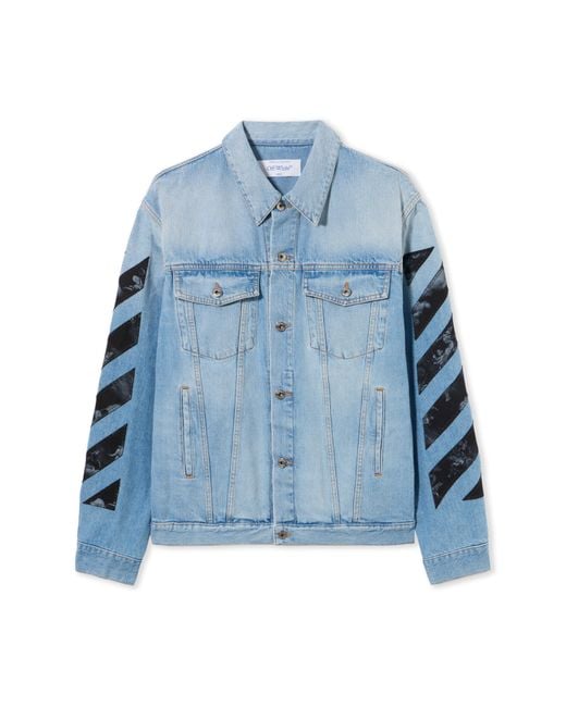 Off-White c/o Virgil Abloh Blue Fresco Diag Arr Den Skate Jkt for men