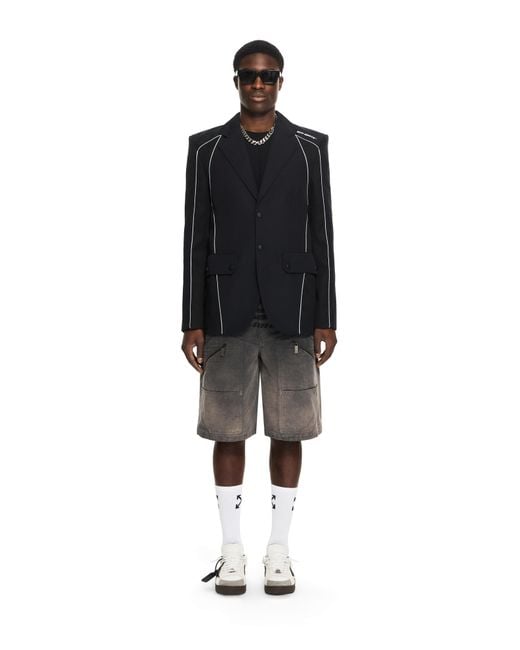 Off-White c/o Virgil Abloh Black Cordura Sporty Slim Jacket for men