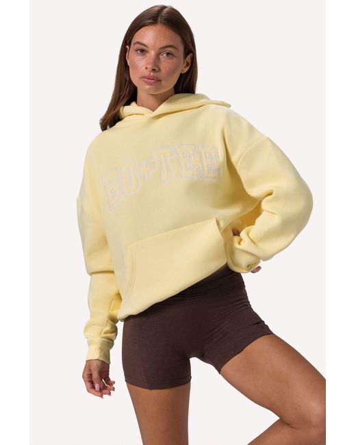 BO+TEE Natural Embroidered Oversized Hoodie