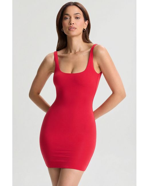 Oh Polly Red Low-Back Bodycon Mini Dress