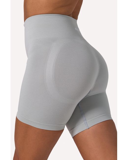 BO+TEE Gray Define Luxe High-Waist Biker Shorts