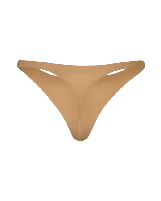 Oh Polly Brown Seamless Knit Thong