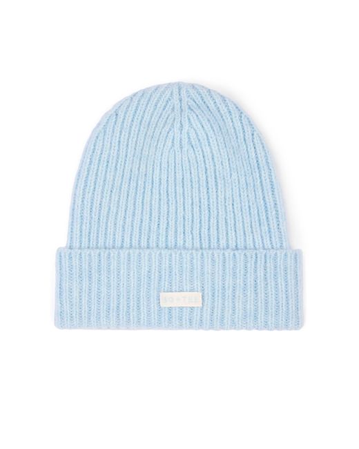 BO+TEE Blue Ribbed Knit Beanie Hat