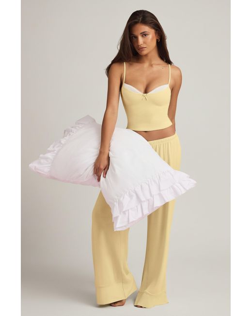 Oh Polly Yellow Modal Camisole Pyjama Top