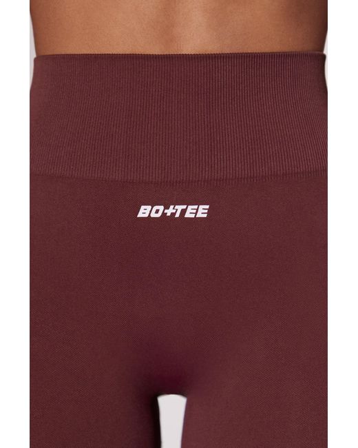 BO+TEE Red High Waist Super Sculpt Biker Shorts