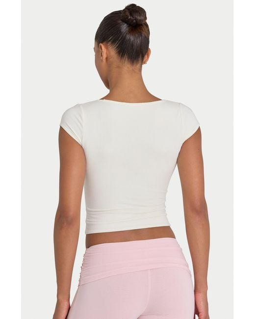 BO+TEE White Buttercloud Crop Top