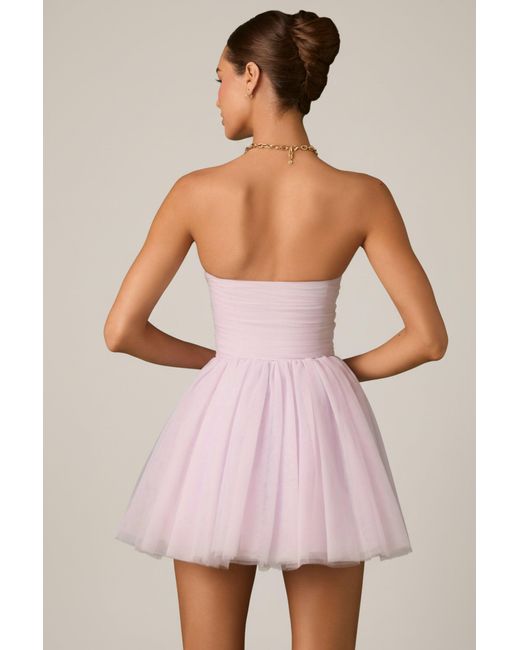 Oh Polly Purple Tulle Corset Mini Dress