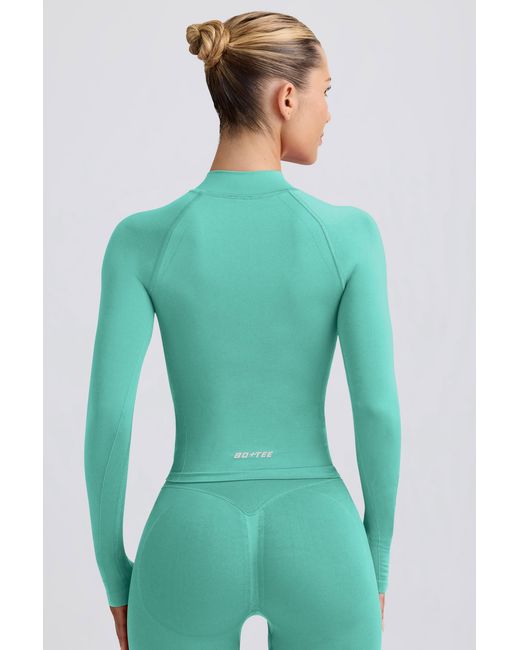 BO+TEE Green Define Luxe Zip-Up Jacket