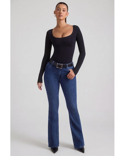 Oh Polly Blue High-Rise Flared Jeans