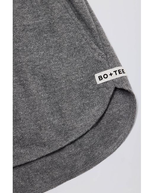 BO+TEE Black Button-Detail Mid-Rise Shorts