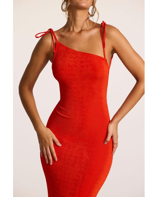 Oh Polly Textured Jersey Open Back Maxi Dress