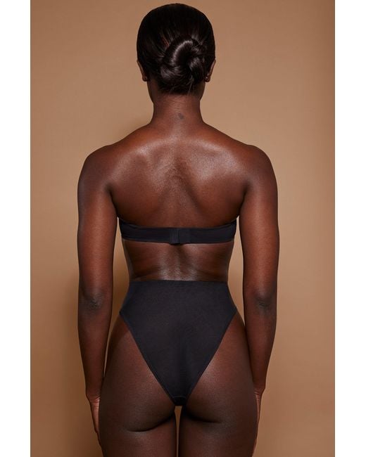 Oh Polly Black Soft Mesh Strapless Bra