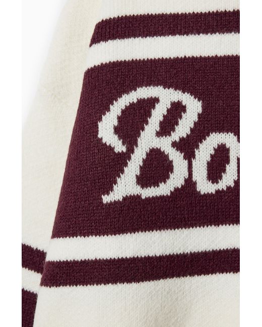 BO+TEE Red Knit Turtleneck Oversized Jumper