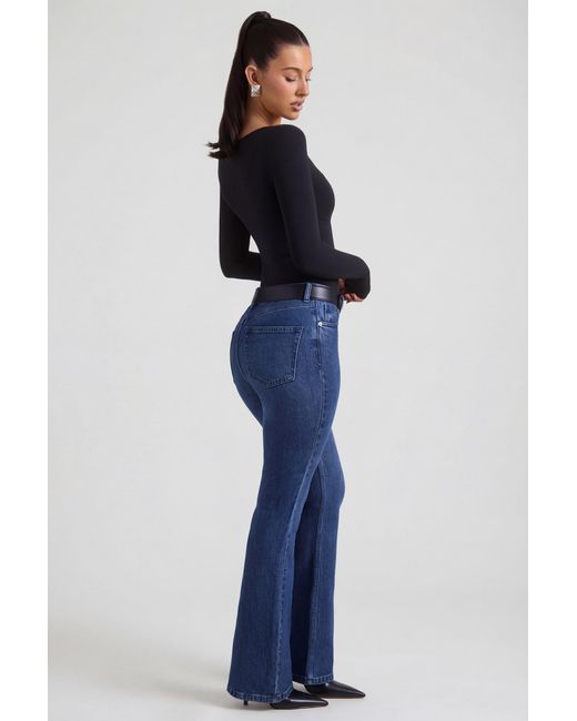 Oh Polly Blue High-Rise Flared Jeans